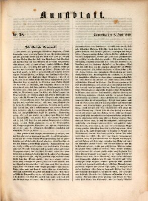 Morgenblatt für gebildete Leser. Kunstblatt (Morgenblatt für gebildete Stände) Donnerstag 8. Juni 1848