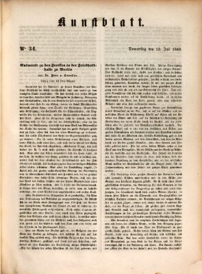 Morgenblatt für gebildete Leser. Kunstblatt (Morgenblatt für gebildete Stände) Donnerstag 13. Juli 1848