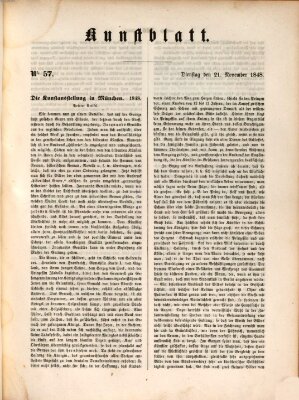 Morgenblatt für gebildete Leser. Kunstblatt (Morgenblatt für gebildete Stände) Dienstag 21. November 1848