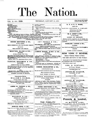 The nation Donnerstag 27. Januar 1870