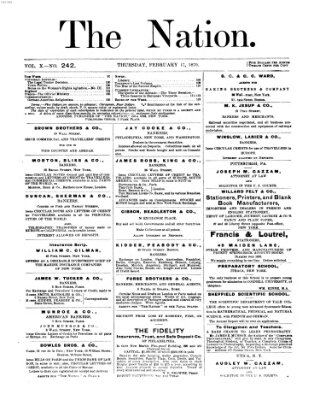 The nation Donnerstag 17. Februar 1870