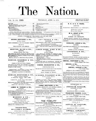 The nation Donnerstag 14. April 1870