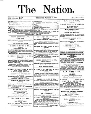 The nation Donnerstag 11. August 1870