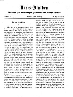 Norisblüthen (Nürnberger Abendzeitung) Sonntag 19. September 1858