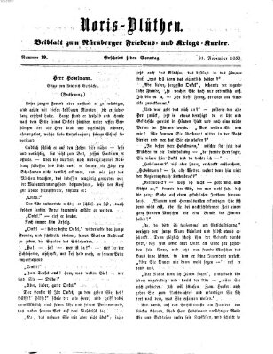 Norisblüthen (Nürnberger Abendzeitung) Sonntag 21. November 1858