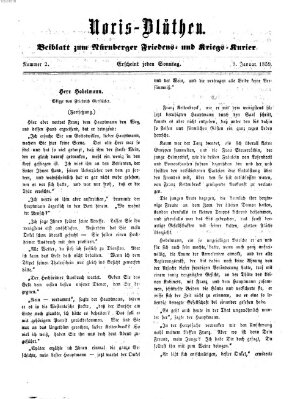 Norisblüthen (Nürnberger Abendzeitung) Sonntag 9. Januar 1859