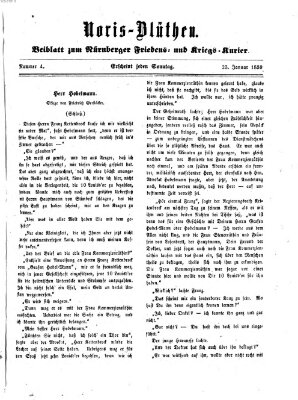 Norisblüthen (Nürnberger Abendzeitung) Sonntag 23. Januar 1859