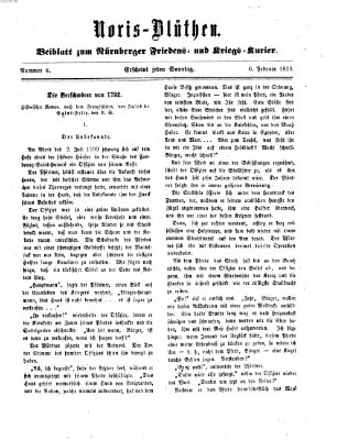 Norisblüthen (Nürnberger Abendzeitung) Sonntag 6. Februar 1859