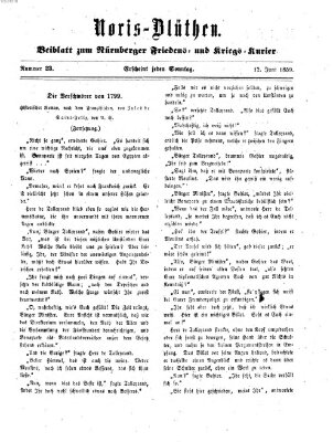 Norisblüthen (Nürnberger Abendzeitung) Sonntag 12. Juni 1859