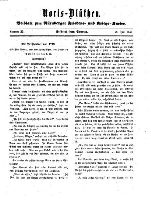 Norisblüthen (Nürnberger Abendzeitung) Sonntag 26. Juni 1859