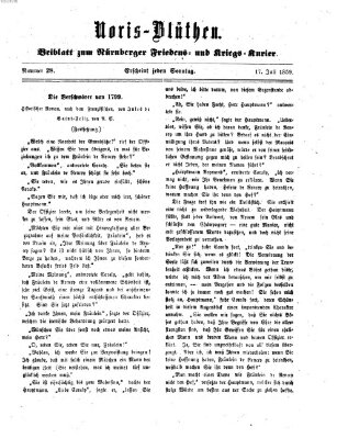 Norisblüthen (Nürnberger Abendzeitung) Sonntag 17. Juli 1859