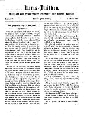 Norisblüthen (Nürnberger Abendzeitung) Sonntag 2. Oktober 1859