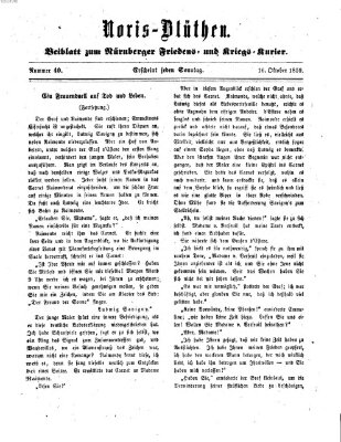 Norisblüthen (Nürnberger Abendzeitung) Sonntag 16. Oktober 1859