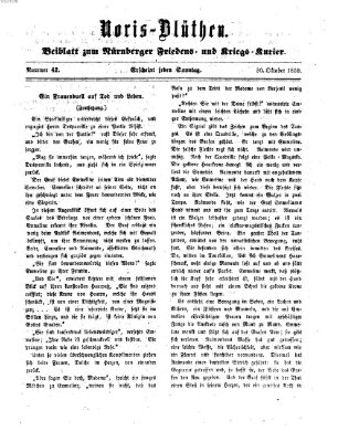 Norisblüthen (Nürnberger Abendzeitung) Sonntag 30. Oktober 1859