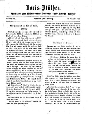 Norisblüthen (Nürnberger Abendzeitung) Sonntag 13. November 1859