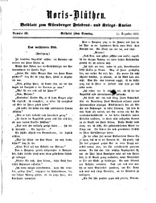 Norisblüthen (Nürnberger Abendzeitung) Sonntag 11. Dezember 1859