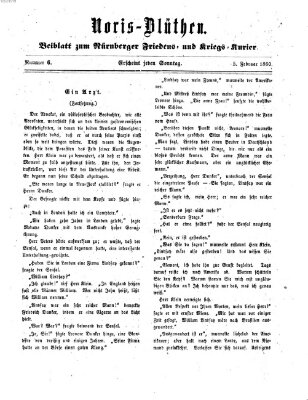 Norisblüthen (Nürnberger Abendzeitung) Sonntag 5. Februar 1860