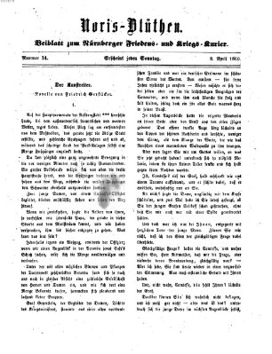 Norisblüthen (Nürnberger Abendzeitung) Sonntag 8. April 1860