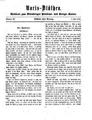 Norisblüthen (Nürnberger Abendzeitung) Sonntag 8. Juli 1860