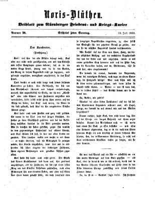 Norisblüthen (Nürnberger Abendzeitung) Sonntag 29. Juli 1860
