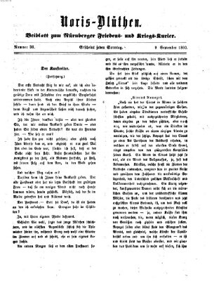 Norisblüthen (Nürnberger Abendzeitung) Sonntag 9. September 1860