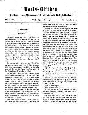 Norisblüthen (Nürnberger Abendzeitung) Sonntag 23. September 1860