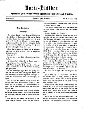 Norisblüthen (Nürnberger Abendzeitung) Sonntag 30. September 1860