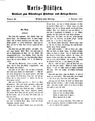 Norisblüthen (Nürnberger Abendzeitung) Sonntag 4. November 1860