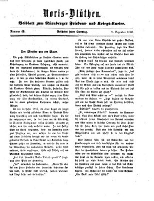 Norisblüthen (Nürnberger Abendzeitung) Sonntag 9. Dezember 1860