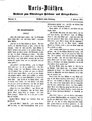 Norisblüthen (Nürnberger Abendzeitung) Sonntag 3. Februar 1861