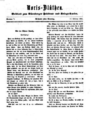 Norisblüthen (Nürnberger Abendzeitung) Sonntag 17. Februar 1861