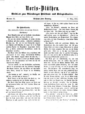 Norisblüthen (Nürnberger Abendzeitung) Sonntag 17. März 1861