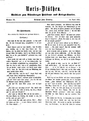 Norisblüthen (Nürnberger Abendzeitung) Sonntag 14. April 1861