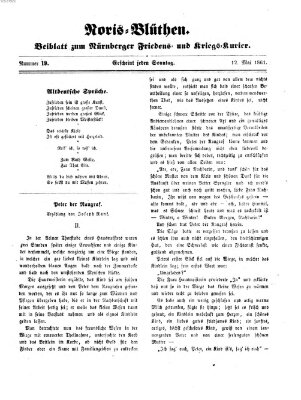 Norisblüthen (Nürnberger Abendzeitung) Sonntag 12. Mai 1861