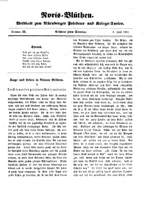 Norisblüthen (Nürnberger Abendzeitung) Sonntag 9. Juni 1861