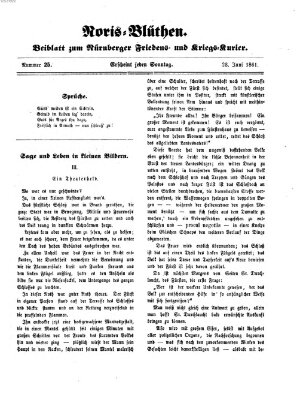 Norisblüthen (Nürnberger Abendzeitung) Sonntag 23. Juni 1861