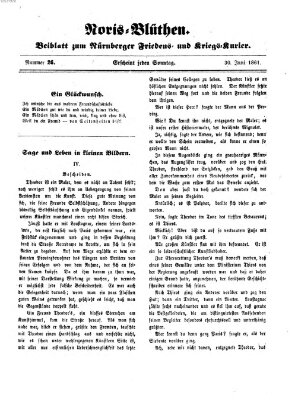 Norisblüthen (Nürnberger Abendzeitung) Sonntag 30. Juni 1861