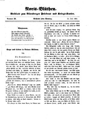 Norisblüthen (Nürnberger Abendzeitung) Sonntag 21. Juli 1861