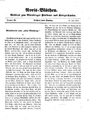 Norisblüthen (Nürnberger Abendzeitung) Sonntag 28. Juli 1861