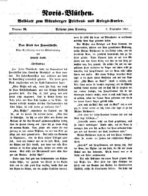 Norisblüthen (Nürnberger Abendzeitung) Sonntag 8. September 1861