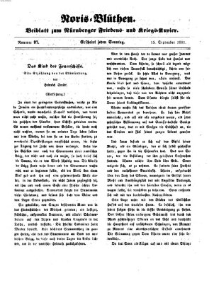 Norisblüthen (Nürnberger Abendzeitung) Sonntag 15. September 1861