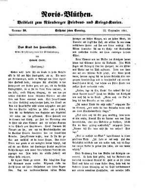 Norisblüthen (Nürnberger Abendzeitung) Sonntag 22. September 1861