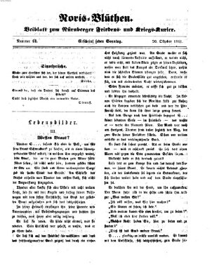 Norisblüthen (Nürnberger Abendzeitung) Sonntag 20. Oktober 1861