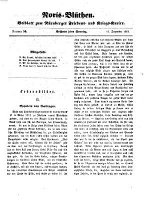 Norisblüthen (Nürnberger Abendzeitung) Sonntag 15. Dezember 1861