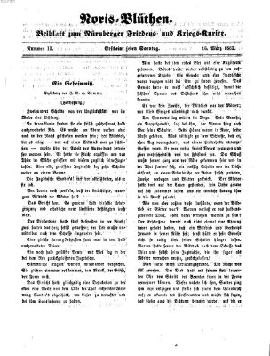 Norisblüthen (Nürnberger Abendzeitung) Sonntag 16. März 1862