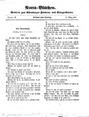 Norisblüthen (Nürnberger Abendzeitung) Sonntag 30. März 1862