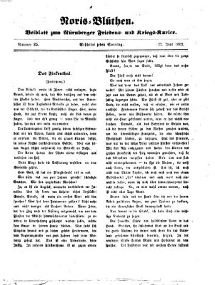 Norisblüthen (Nürnberger Abendzeitung) Sonntag 22. Juni 1862