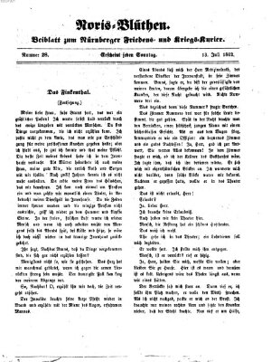 Norisblüthen (Nürnberger Abendzeitung) Sonntag 13. Juli 1862