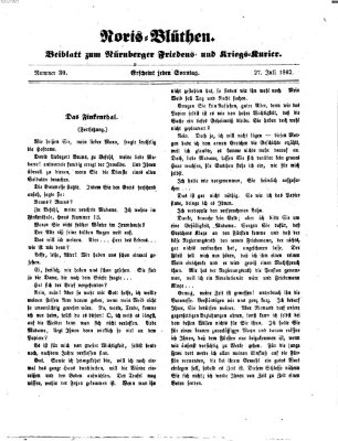 Norisblüthen (Nürnberger Abendzeitung) Sonntag 27. Juli 1862