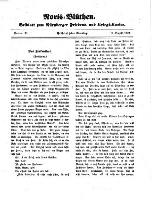 Norisblüthen (Nürnberger Abendzeitung) Sonntag 3. August 1862